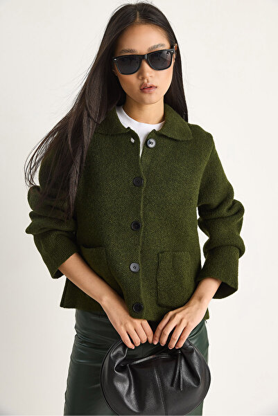 Bianco Lucci Women's Cardigan with Pockets 20251054