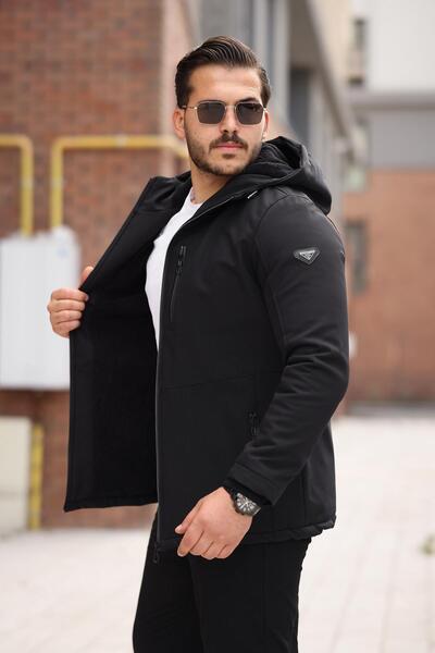 ByTrend Space Hooded Softshell Winter Coat with Fur Lining Pldp 3010_50454-1