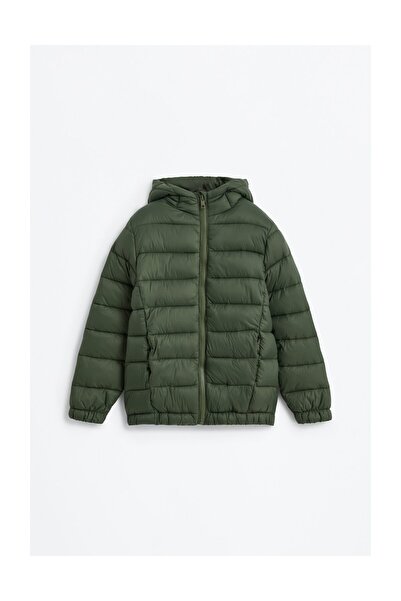 LEFTIES Dětská prošívaná bunda s kapucí