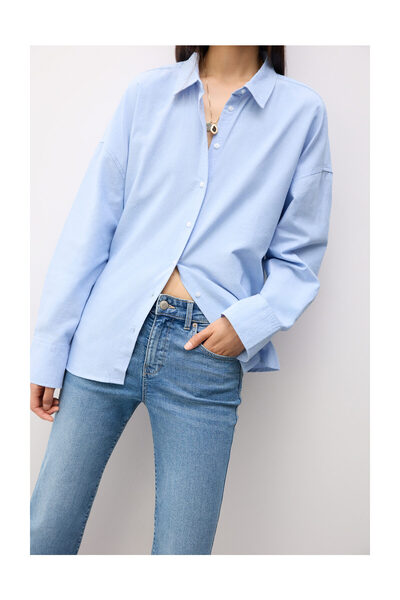 LEFTIES Γυναικεία μίνι τζιν με φουσκωτό πόδι