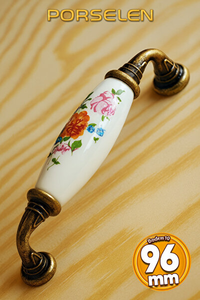 Badem10 Porselen (PREMİUM) Mobilya Mutfak Çekmece Dolap Kapak Dolabı Beyaz (9...