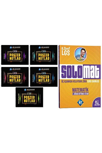 KR Akademi Yayınları 8. Sınıf LGS Poster Notlar 6 Ders Ve 8. Sınıf LGS Soloma...