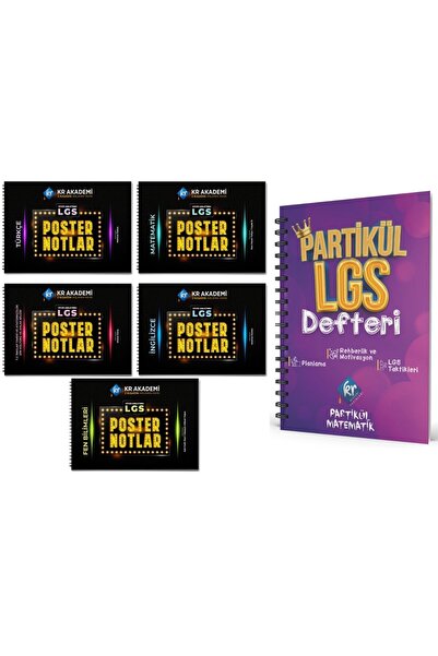KR Akademi Yayınları LGS 5li Poster Notlar Seti ve Partikül LGS Planlama Defteri Seti
