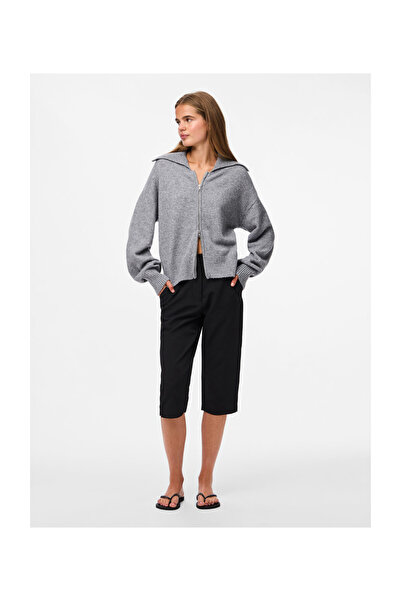 PIECES Pcmalou Ls Zip Knit Cardigan Noos Bc