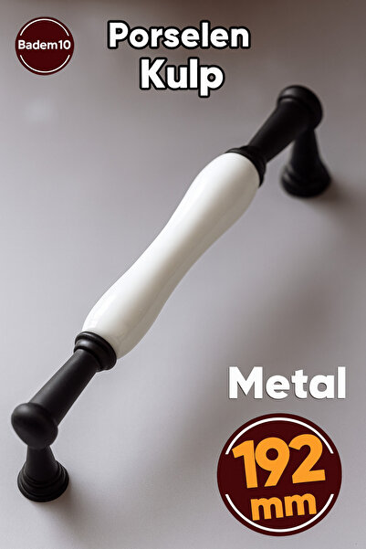 Badem10 Anav Porselen Kulp 192 Mm Mobilya Mutfak Çekmece Dolabı Dolap Kapak K...