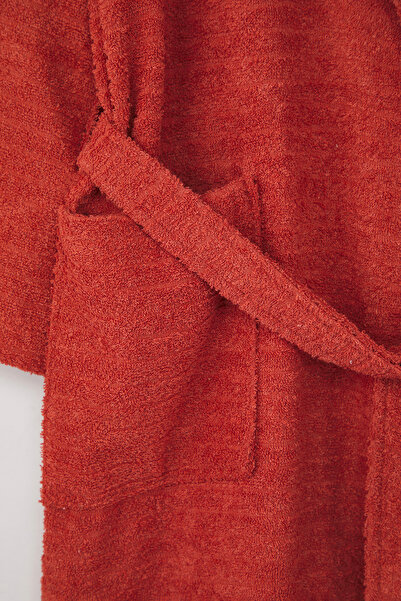 TRENDYOLMİLLA HOME Μπουρνούζι Unisex με λεπτομέρεια δεσίματος πλακιδίων TPHSS25NZ00000