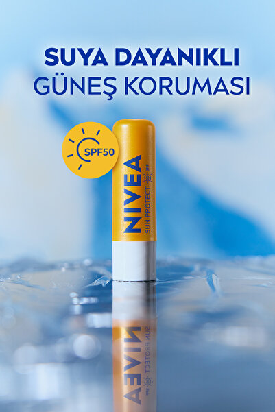 NIVEA Kadın Sprey Deodorant Black&white Invisible Clear 150ml Ve Yüksek Güneş Korumalı Dudak Bakım Kremi