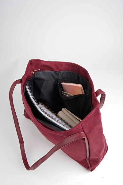 Vivaq Women's Suede Claret Red Large Size Zipper Closure Handbag and Shoulder Bag