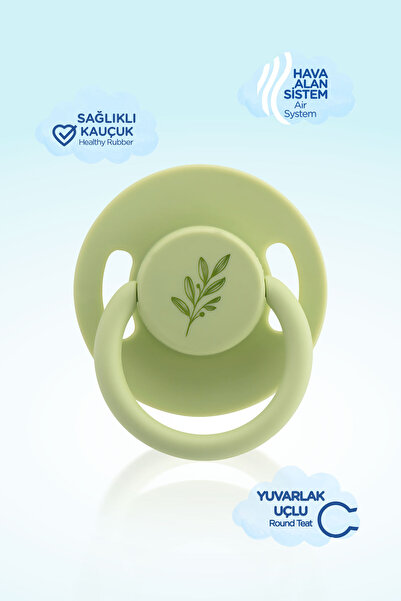 Wee Baby Pure Yuvarlak Uçlu Kauçuk Emzik No:1 Yeşil 0-6 Ay