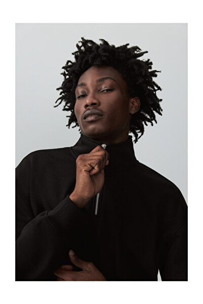 LEFTIES Pánská mikina s vysokým límcem a zipem