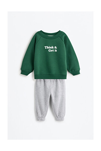 LEFTIES Dětská plyšová souprava s potiskem – mikina a kalhoty