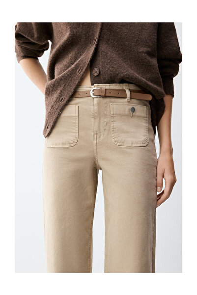 LEFTIES Női egyenes szabású farmernadrág foltzsebekkel