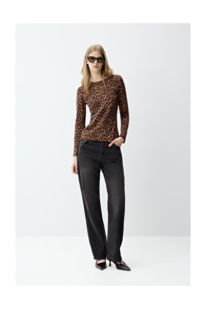 LEFTIES Dámské tričko s dlouhým rukávem a kulatým výstřihem