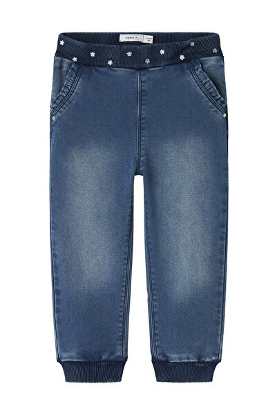 Name it NMFBELLA BAG R FLEECE JEANS 5705-AN O - Fleece džíny s kapsami