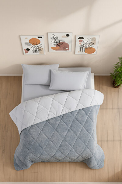 Formeya Tek Kişilik Wellsoft Yorgan Uyku Seti - Lastikli Çarşaflı Yastık Kılıflı Tek Kişilik Uyku Seti