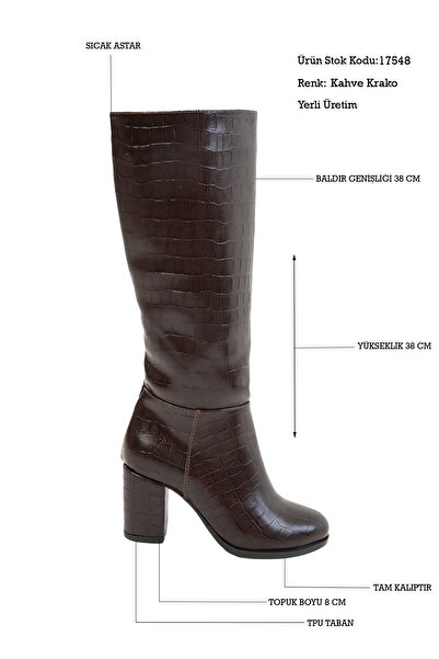 SOHO Braune Krako-Stiefel für Damen – 17548