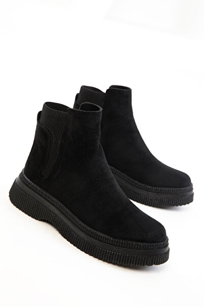SOHO Μαύρα σουέντ γυναικείες μπότες & μποτάκια 20112