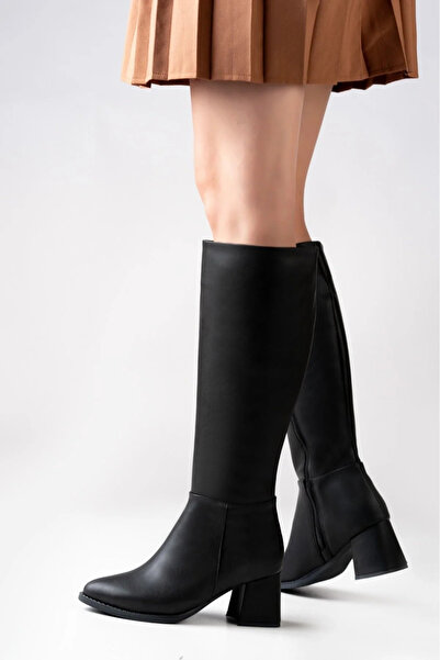 MY BAYAN SHOES Cizme negre de damă cu toc