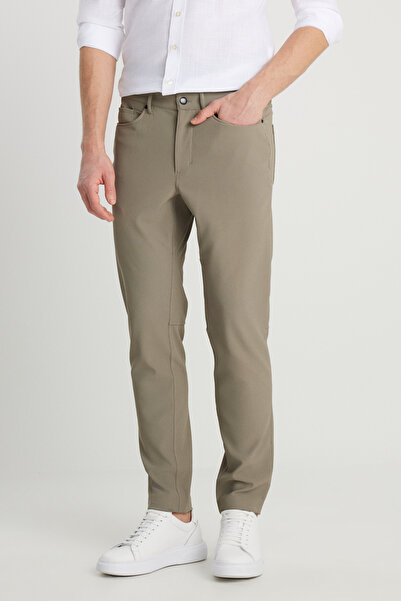 ALTINYILDIZ CLASSICS Men's Mink Slim Fit Slim Fit Pocket Stretch Suit Pants