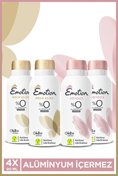 Emotion Gold Bliss & Joyous Vegan Kadın Deodorant Seti 4x90 Ml
