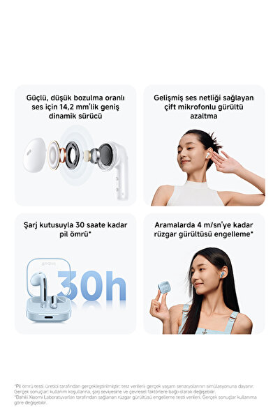 Xiaomi Redmi Buds 6 Active - Siyah Kulakiçi Kulaklık TWS (Xiaomi Türkiye Garantili)