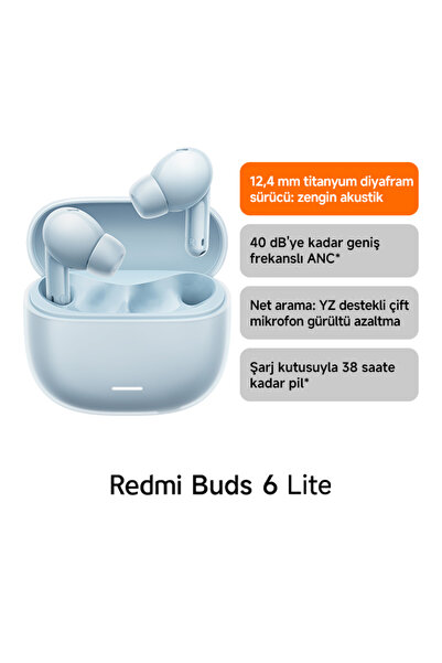 Xiaomi Redmi Buds 6 Lite Bluetooth Kulaklık Mavi (Xiaomi Türkiye Garantili)