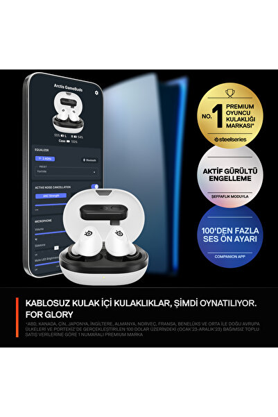 SteelSeries Arctis GameBuds Beyaz Kulak İçi Gaming (Oyuncu) Kulaklığı