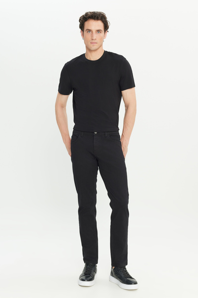 ALTINYILDIZ CLASSICS Erkek Siyah 360 Derece Her Yöne Esneyen Rahat Slim Fit Dar Kesim Pantolon