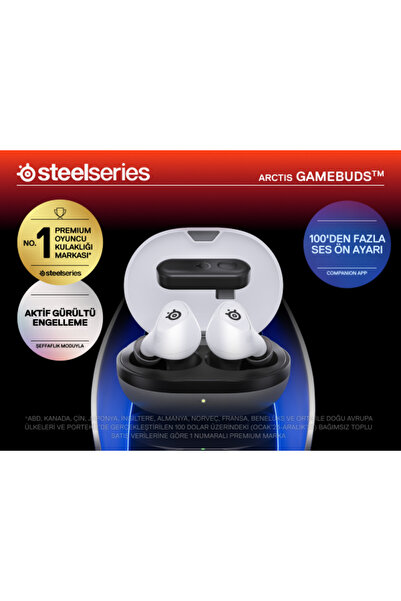 SteelSeries Arctis GameBuds Beyaz Kulak İçi Gaming (Oyuncu) Kulaklığı