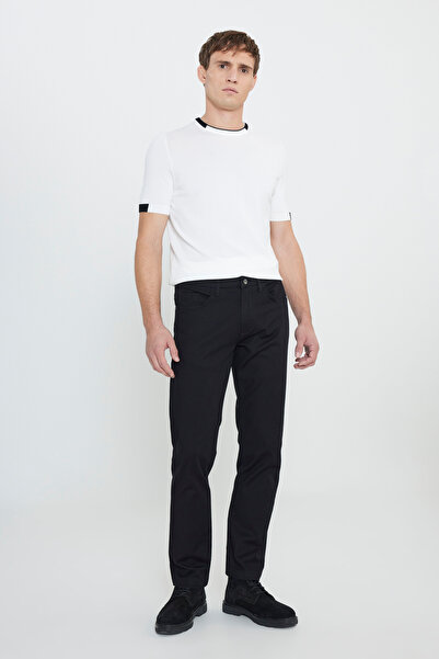 ALTINYILDIZ CLASSICS Six-star Classics Normal Waist Slim Fit Μαύρο Ανδρικό Παντελόνι ACE012510183_PANT 5 POCKET
