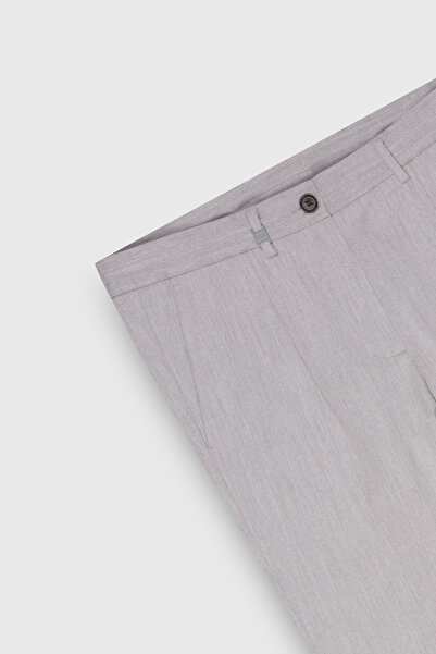 ALTINYILDIZ CLASSICS Slim Fit Dar Kesim Beli Bağlamalı Yan Cep Esnek Casual Gri Pantolon