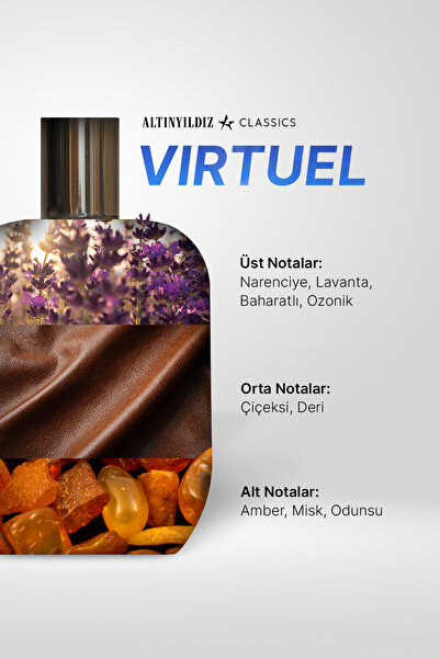 ALTINYILDIZ CLASSICS Erkek AC Virtuel 100 Ml EDP Parfüm-Deodorant 150 Ml Duş Jeli 400 Ml Ahşap Kutulu Set Damat Bohçası