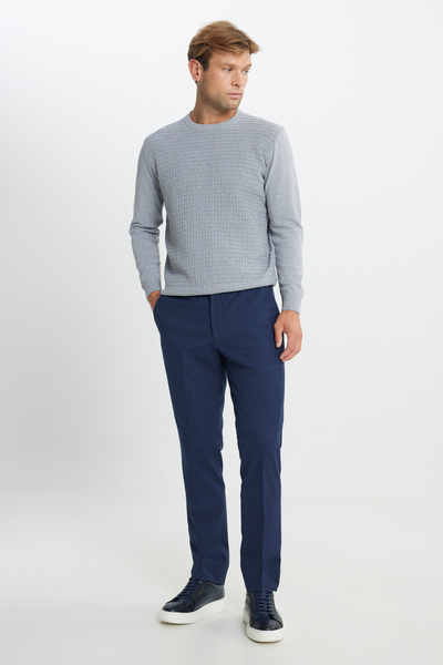 ALTINYILDIZ CLASSICS Altınyıldız Classics Lastikli Bel Slim Fit Lacivert Erkek Pantolon ACE012510025_PANTOLON KLASIK YAN