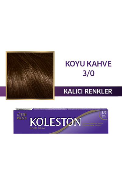 Wella Koleston Single Tüp Saç Boyası 3/0 Koyu Kahve