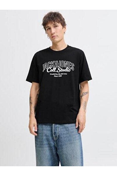 Jack & Jones تي شيرت متماسك دائري للرجال