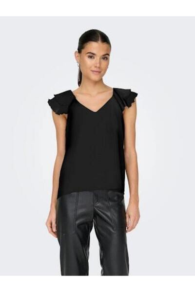 ONLY Onlasta Life Capsleeve V-Neck Top Wvn