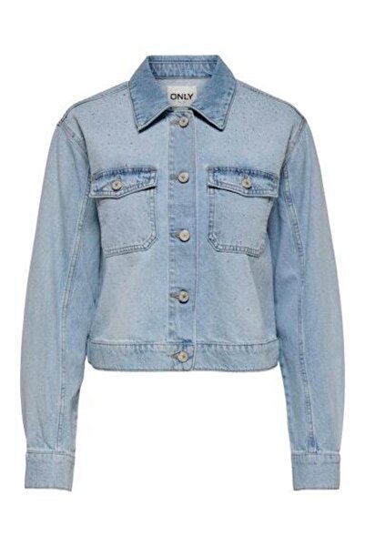 ONLY Onllumi ls rhinestone jacket dnm pin