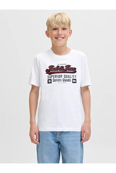 Jack & Jones Junior تي شيرت رجالي دائري محبوك