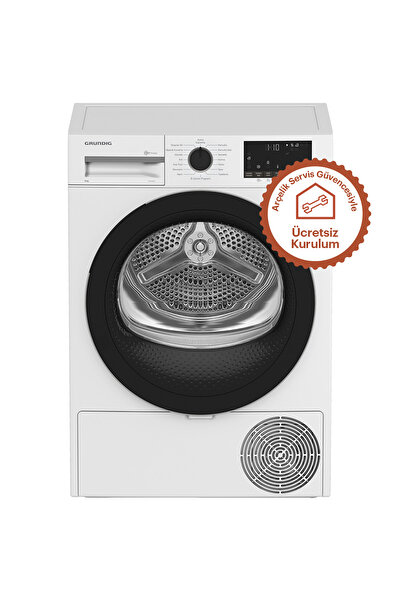 Grundig GPDH 8635 E Enerji Sınıfı 8 kg Isı Pompalı Kurutma Makinesi