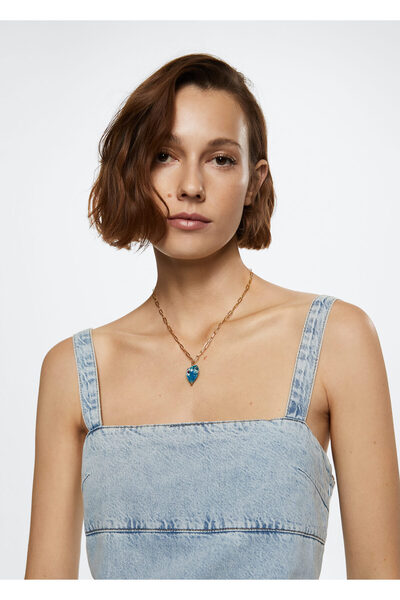 MANGO Woman Açik Denim Elbise