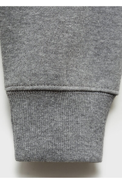 MANGO Metal Grisi Erkek Sweatshirt 77927113