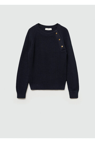 MANGO Lacivert Kız Çocuk Kazak 77074036