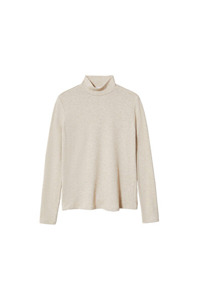 MANGO Woman Γυναικείο μπλουζάκι από άμμο