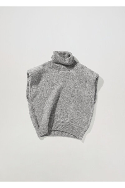 MANGO Açık Gri Kadın Yelek 47041305