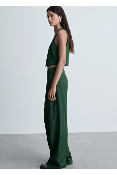 MANGO Yeşil Kadın Pantolon 77024766