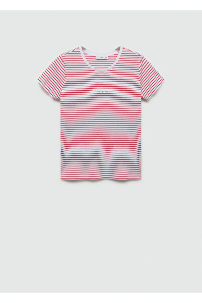 MANGO Κόκκινο γυναικείο T-Shirt 77010355