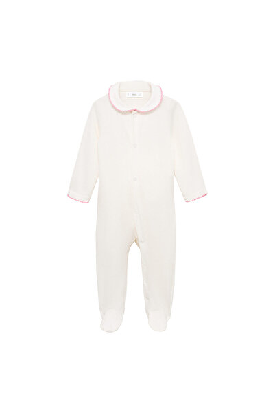 MANGO Pantaloni de pijama pentru bebeluși unisex alb închis 77004793