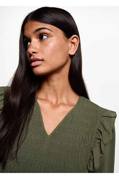 MANGO KHAKI Kız Çocuk Bluz 77048286