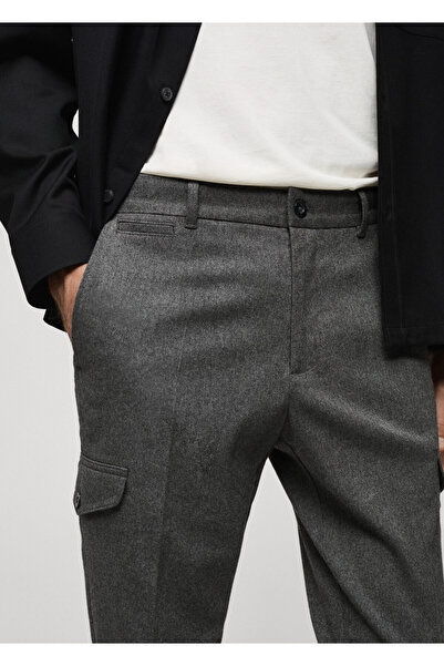 MANGO Açık Gri Erkek Pantolon 77027920