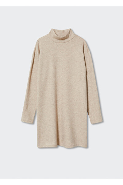 MANGO Woman Μπεζ Γυναικείο Φόρεμα37067106
